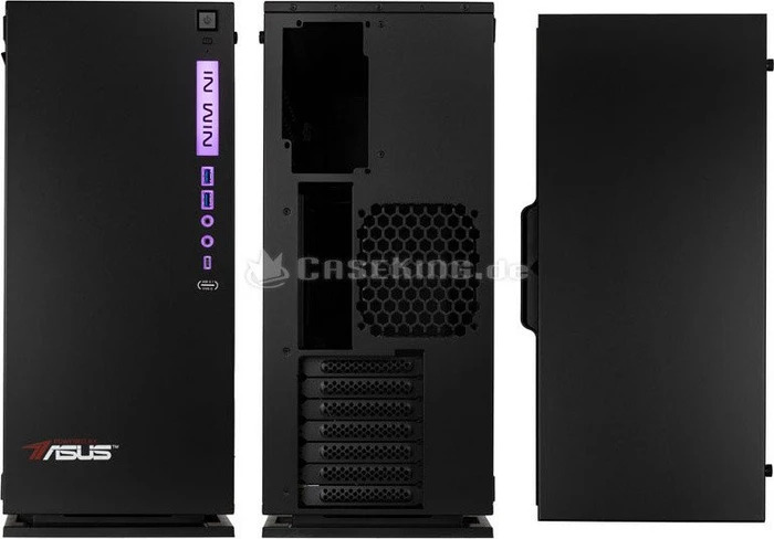 In Win 303i ASUS Edition, schwarz, Glasfenster