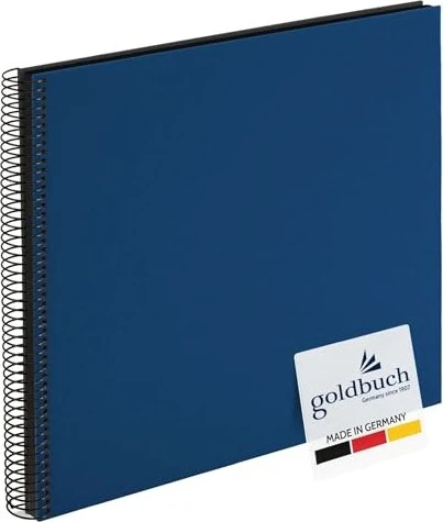 Goldbuch Spiralbalbum Bella Vista 35x30 schwarze Seiten dunkelblau