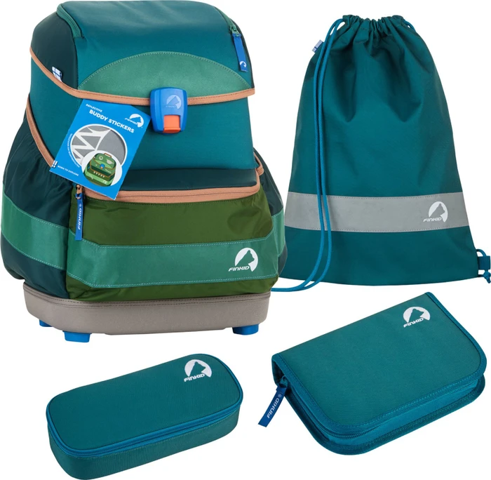 Finkid Buddy Eko Sport jungle mix Schultaschen-Set, 4-tlg.