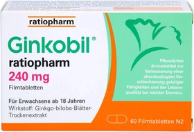 Ginkobil ratiopharm 240mg Filmtabletten, 60 Stück