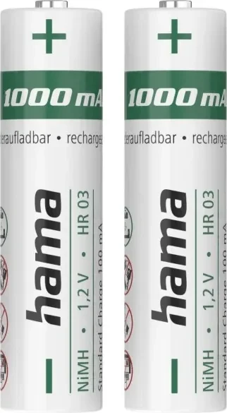 Hama Micro AAA NiMH 1000mAh, 2er-Pack