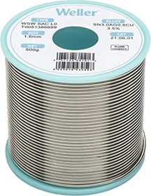 Weller WSW SAC L0 Lötzinn 1.6mm, 500g