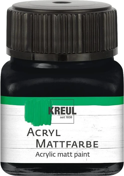 Kreul Acryl Mattfarbe, schwarz, 20ml