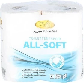 Camp4 All-Soft Toilettenpapier 2-lagig weiß, 4 Rollen