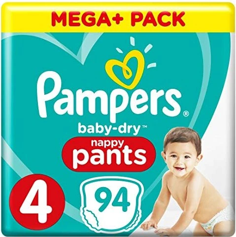 Pampers Baby-Dry Gr.4 Einwegwindel, 7-18kg, 94 Stück