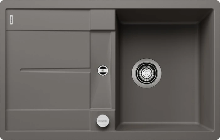 Blanco Metra 45 S-F Einbau Becken reversibel mit Ablauffernbedienung vulkangrau