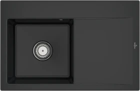 Villeroy & Boch Subway Style 45 Einbau Becken links pure black