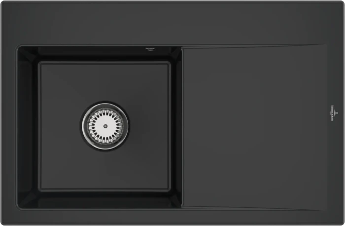 Villeroy & Boch Subway Style 45 Einbau Becken links pure black