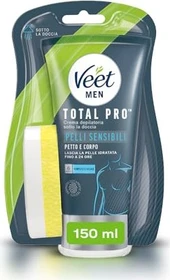 Veet Men Total Pro Dusch-Haarentfernungscreme, 150ml