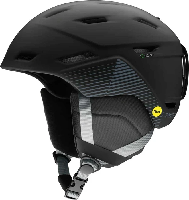 Smith Mission MIPS Helm matte black stripes