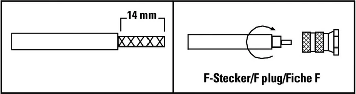 Hama F-Stecker, 6,8 mm, schraubbar, 4 Stück