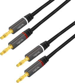 LogiLink Audio-Kabel, 2x2 Bananenstecker