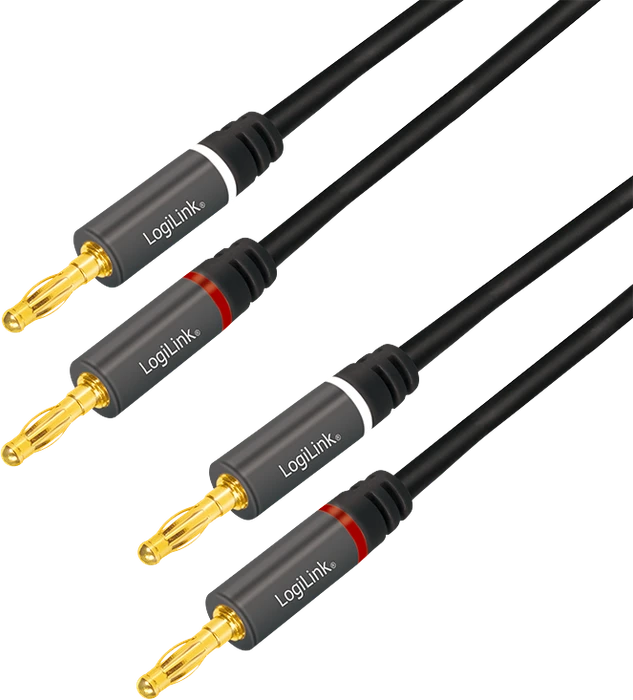 LogiLink Audio-Kabel, 2x2 Bananenstecker