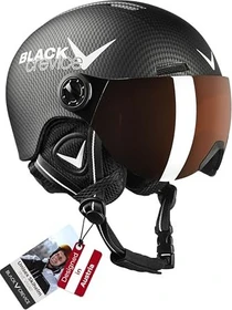 Black Crevice Leogang Helm carbon black/white (Junior)