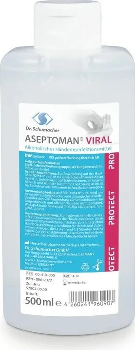 Dr. Schumacher Aseptoman Viral Handdesinfektionsmittel, 500ml