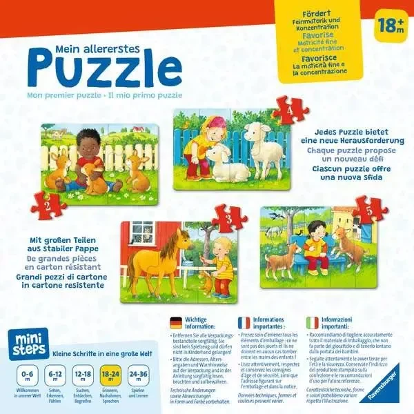 Ravensburger ministeps Mein allererstes Puzzle Streichelzoo