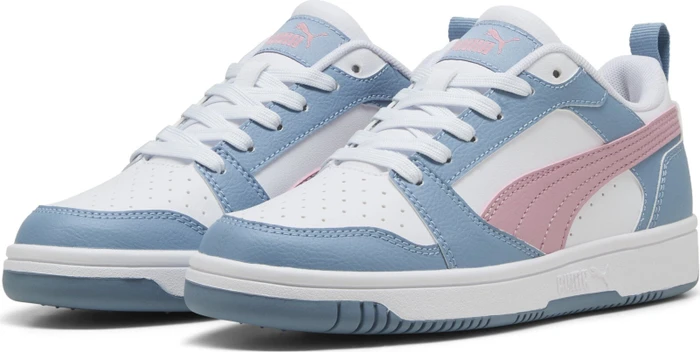 Puma Rebound V6 Lo puma white/poised pink/cool blue (Junior)