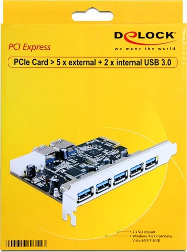 DeLOCK 7x USB-A 3.0, PCIe 2.0 x1