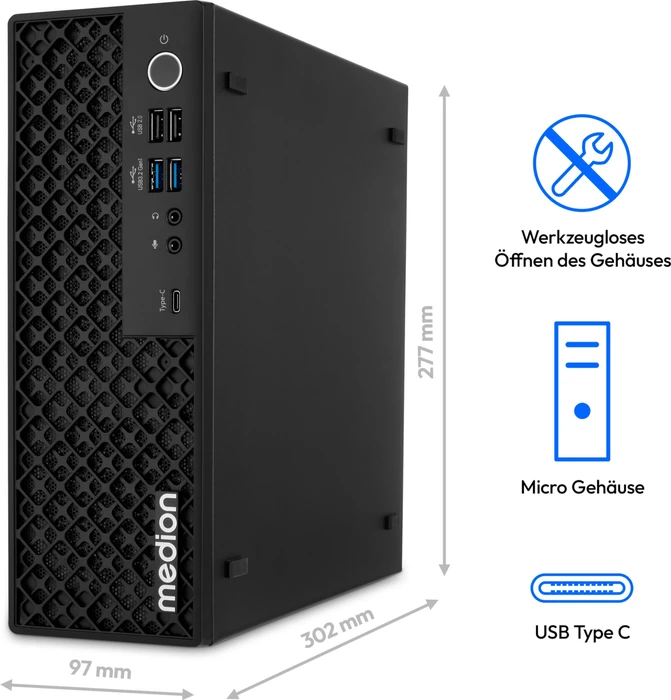 Medion Picoworx T80 III SFF, Core Ultra 7 258V, 32GB RAM, 1TB SSD