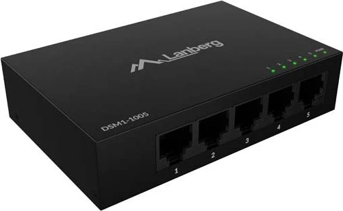 Lanberg DSM1 Desktop Gigabit Switch, 5x RJ-45