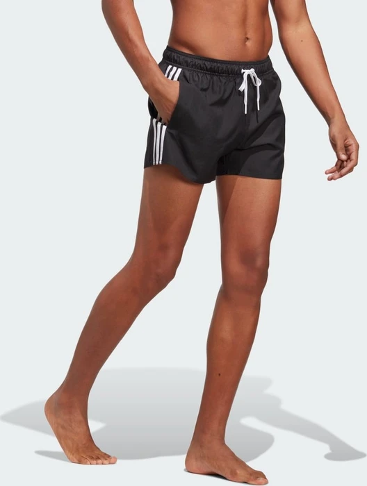 adidas 3-Streifen CLX Badeshorts schwarz/weiß (Herren)