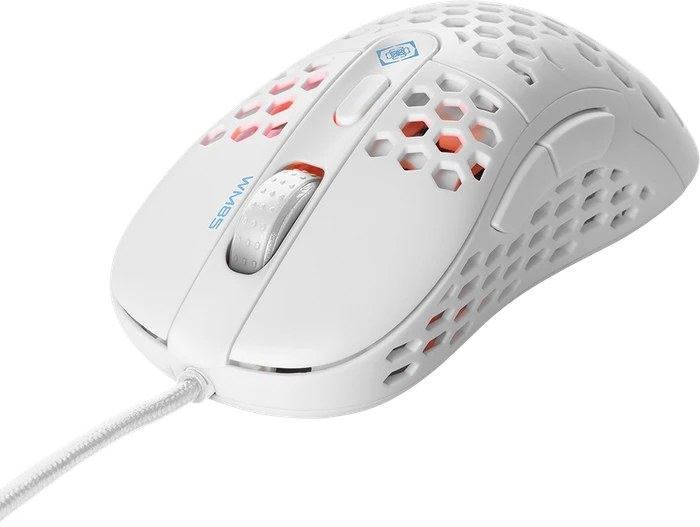 Deltaco WM85 Ultra-Light Gaming Mouse weiß, USB