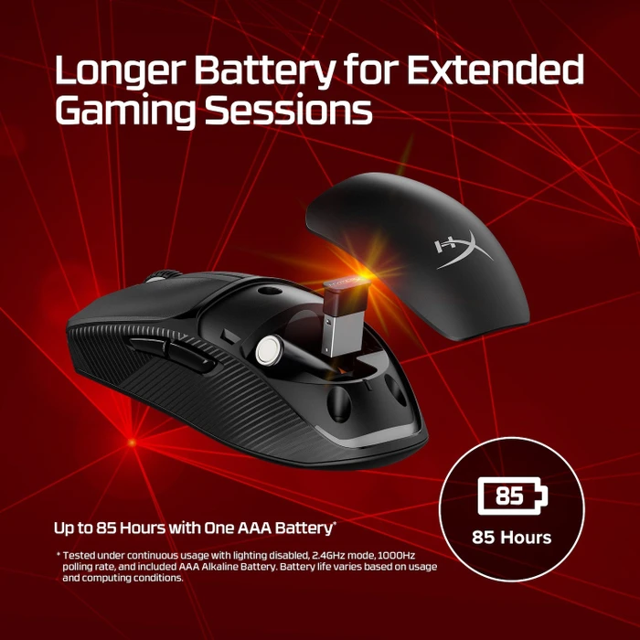 HP HyperX Pulsefire Fuse Wireless schwarz, USB/Bluetooth