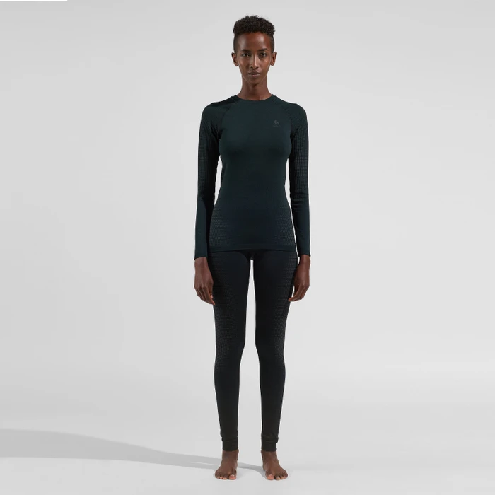 Odlo Performance Warm Eco Funktionsshirt langarm black/new odlo graphite grey (Damen)