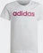 adidas Essentials Linear Logo Cotton Slim Fit T-Shirt kurzarm white/semi lucid fuchsia (Junior) Vorschaubild