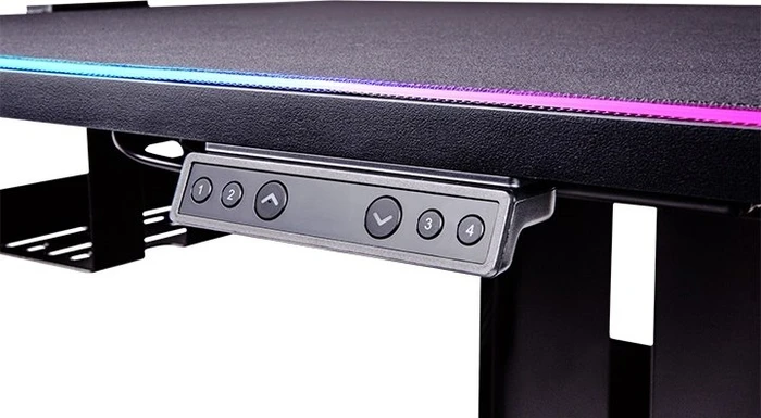 Thermaltake Cycledesk 100 elektrisch höhenverstellbarer Sitz-Steh-Schreibtisch 80x50cm schwarz/schwarz