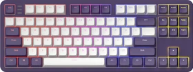 Dark Project ALU87A Violet Gaming Keyboard, weiß/violett, LEDs RGB, g3ms Sapphire, USB, US