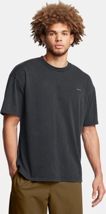 Under Armour Heavyweight Logo Wash T-Shirt kurzarm schwarz/weiß (Herren)