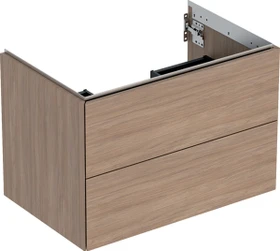 Geberit ONE Unterschrank für Waschtisch, mit zwei Schubladen, 75cm, Eiche/Melamin Holzstruktur