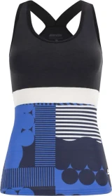 Santini Scia Optic Trikot ärmellos schwarz/blau (Damen)