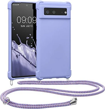 KWMobile Hülle mit Kordel für Google Pixel 6 Lavendel