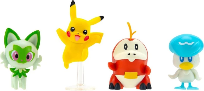 Jazwares Pokémon - Battle Figure Multi-Pack Pikachu, Krokel, Kwaks, Felori