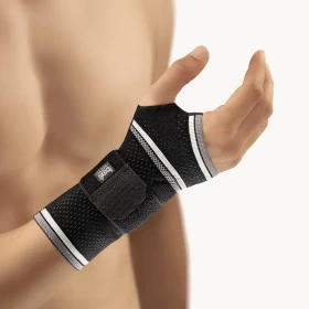 Bort Medical ManuBasic Handgelenkbandage links plus Größe M schwarz, 1 Stück