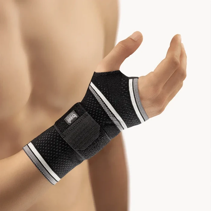 Bort Medical ManuBasic Handgelenkbandage links plus Größe M schwarz, 1 Stück