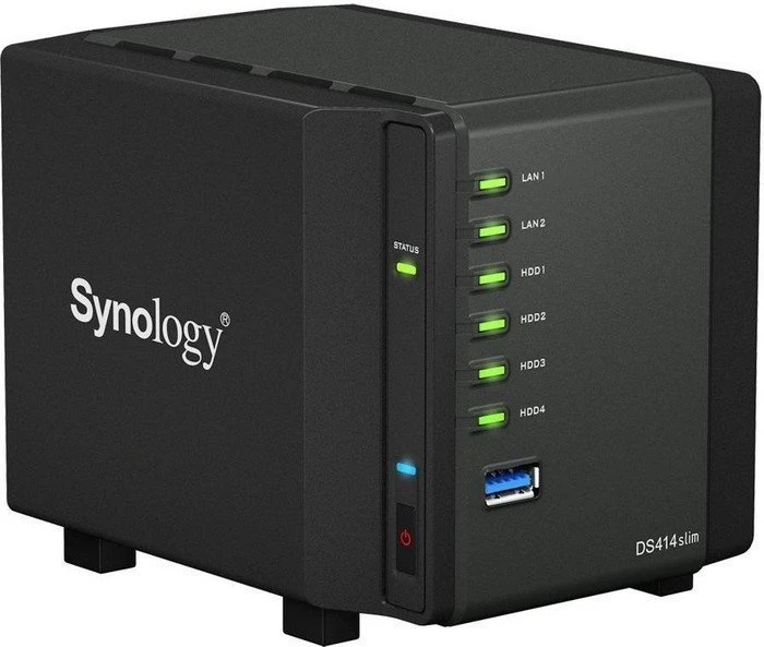 Synology DiskStation DS411slim, 256MB RAM, 1x RJ-45 1000Base-T, 2x USB-A 2.0