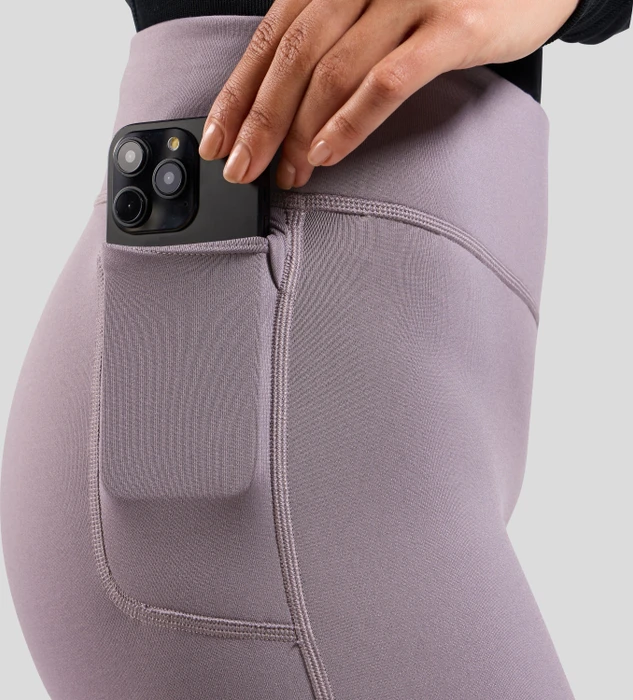 Odlo Essentials Warm Tights Laufhose lang gray ridge (Damen)