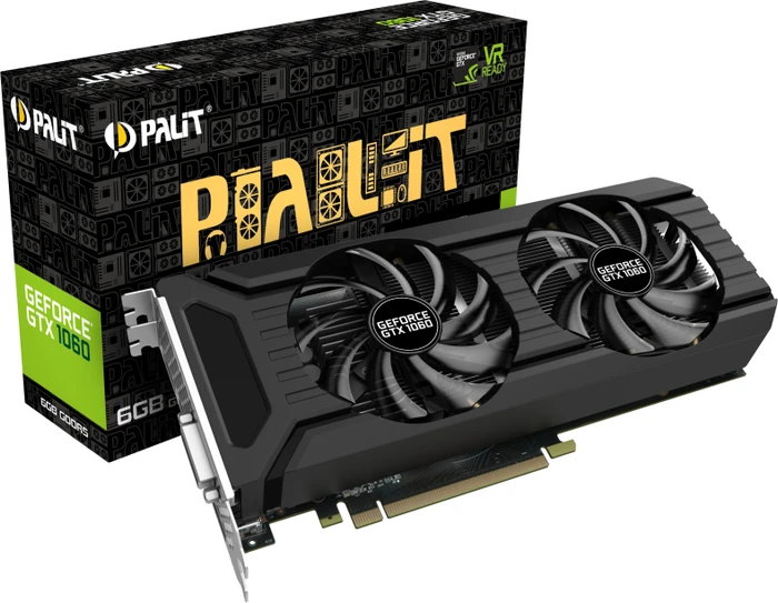 Palit GeForce GTX 1060 Dual, 6GB GDDR5, DVI, HDMI, 3x DP