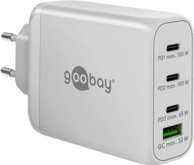 Wentronic Goobay USB-C PD GaN Multiport-Schnellladegerät (100W) weiß
