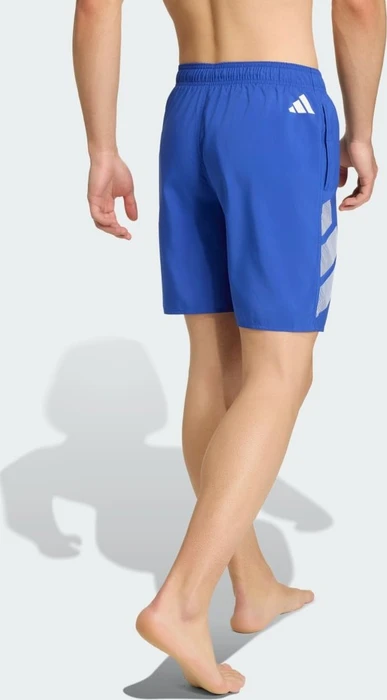adidas Big Bars 8 Zoll Badeshorts semi lucid blue/white (Herren)