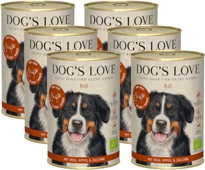 PetCo Dog's Love Bio Rind mit Naturreis, Apfel und Zucchini, 2.40kg (6x 400g)