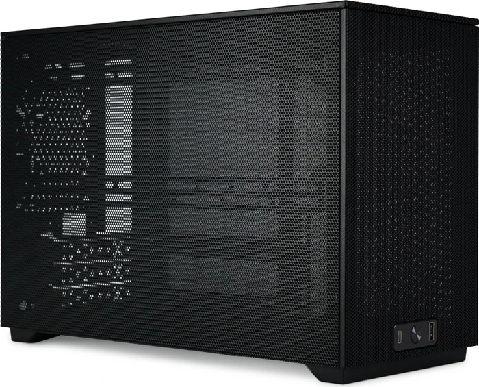 SSUPD Meshroom D, schwarz, Variant B, 1x USB-C 3.2, 1x USB-A 3.0, Mini-ITX
