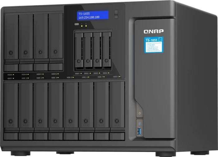 QNAP QuTS hero Turbo Station TS-1655-8G, 8GB RAM, 2x RJ-45 2.5GBase-T, 4x USB-A 3.0