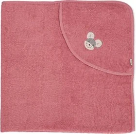 Sterntaler Badetuch Maus Mabel 100x100cm rosa