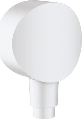 hansgrohe Fixfit S Schlauchanschluss 26453700 mit Rückflussverhinderer und Kunststoffanschlusswinkel, mattweiß Image
