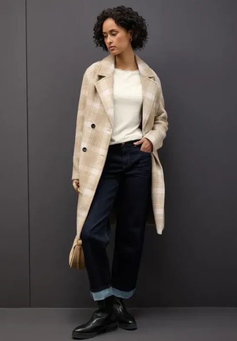 Street One Soft Melange Shirt langarm tusk cream mel. (Damen)