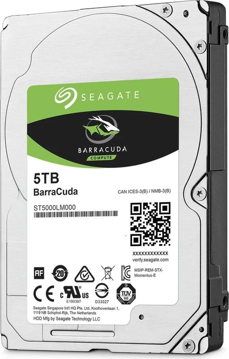 Seagate BarraCuda Compute 5TB, 512e / 2.5" / SATA 6Gb/s